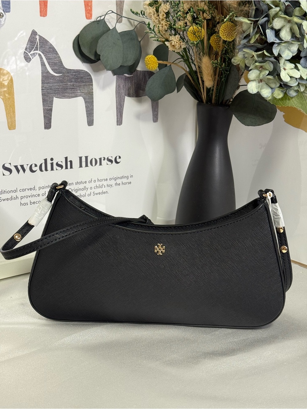 Tory Burch Emerson Shoulder Bag (Black) - Picture 5 of 12